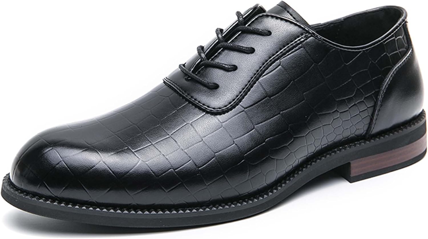 

Мужские оксфорды Модные заостренные деловые повседневные формальные туфли для костюма, смокинга, кожаные туфли, подходят для ходьбы, офиса, свадьбы, банкета Generic, черный