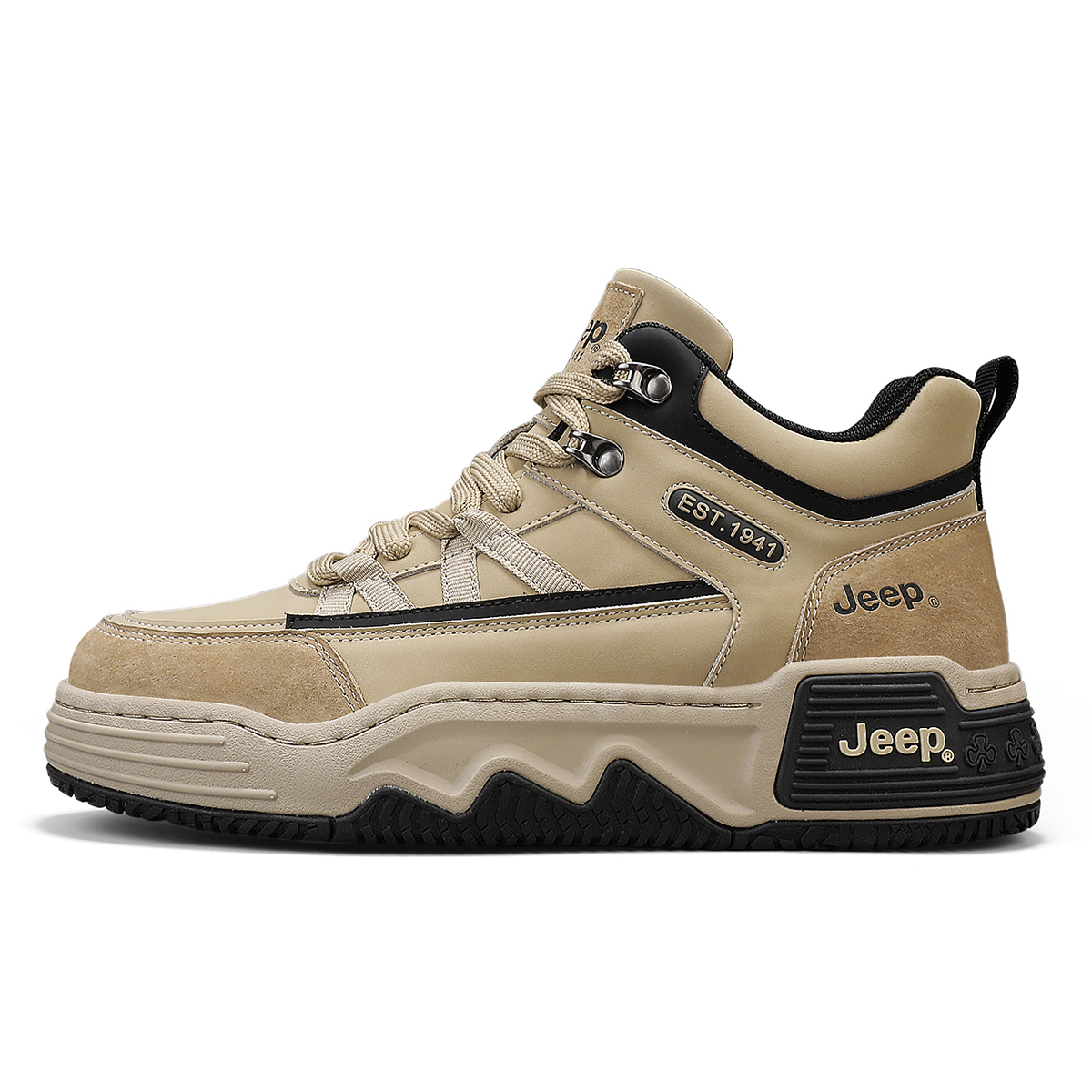 

Jeep Мужские низкие скейтерские кеды цвета хаки, цвет Khaki