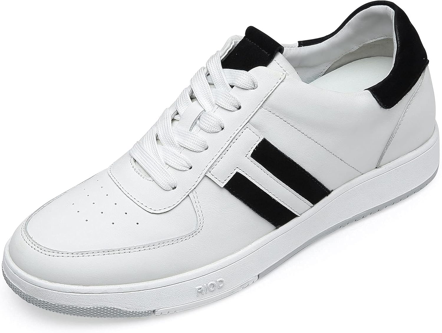 

Мужские невидимые ботинки CHAMARIPA с увеличением роста - легкие повседневные кроссовки на шнуровке для ходьбы с прибавкой роста 7 см, белый