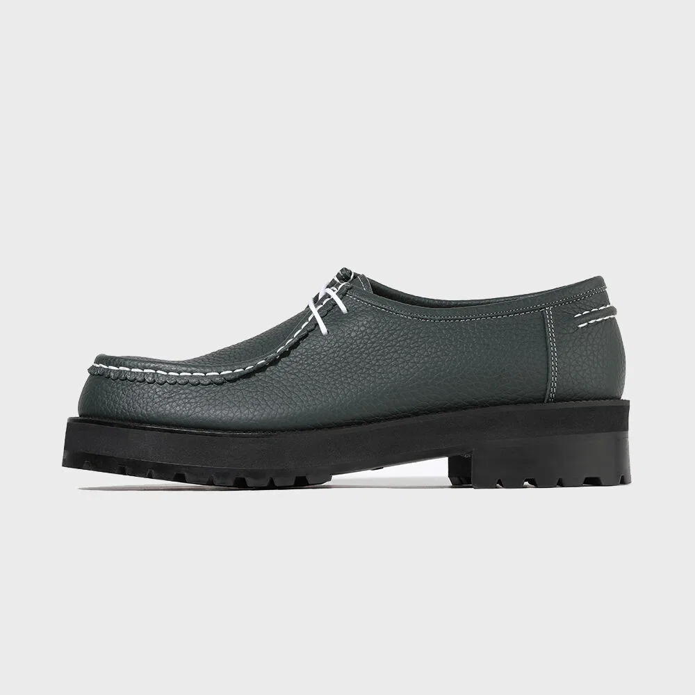Мужские мокасины Firenze.A Bold Shape из кожи Ople 4.7 см, тёмно-зелёные — фото 2