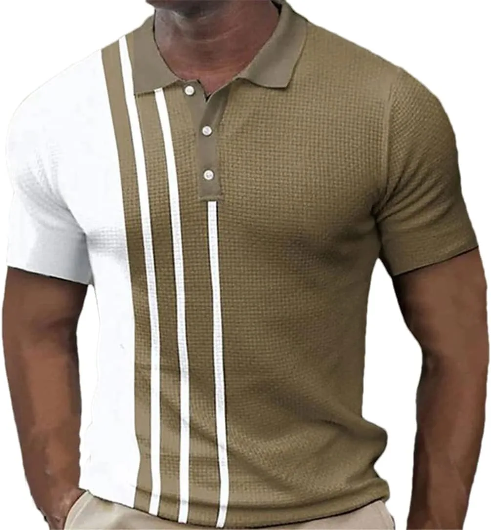 

Мужской пуловер с коротким рукавом и пуговицами Hndudnff