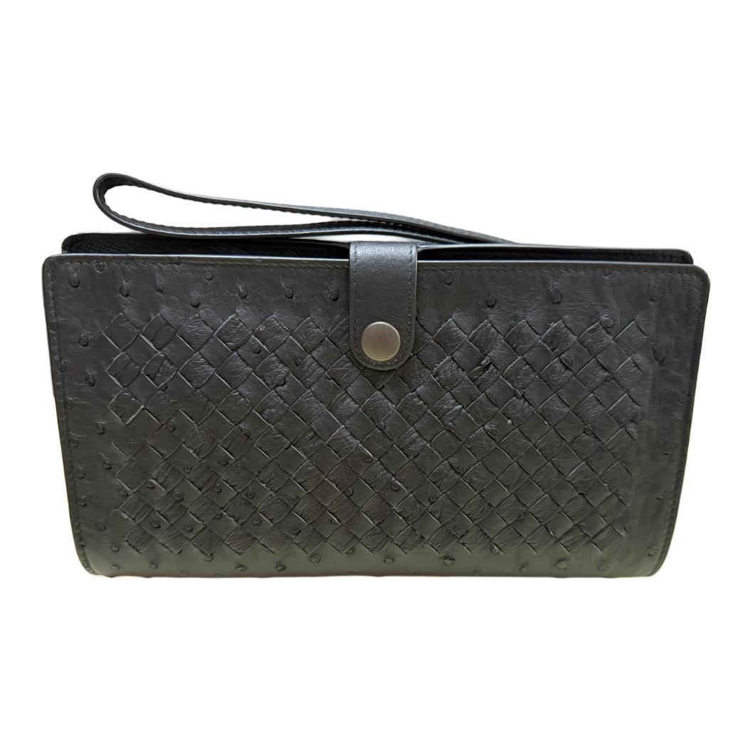 

Bottega Veneta Кожаный клатч из страуса