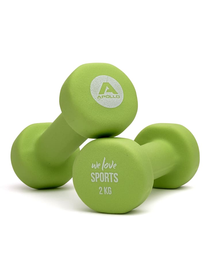

Apollo Набор гантелей, короткие гантели "Фитнес-гантели 2 кг" светло-зеленого цвета