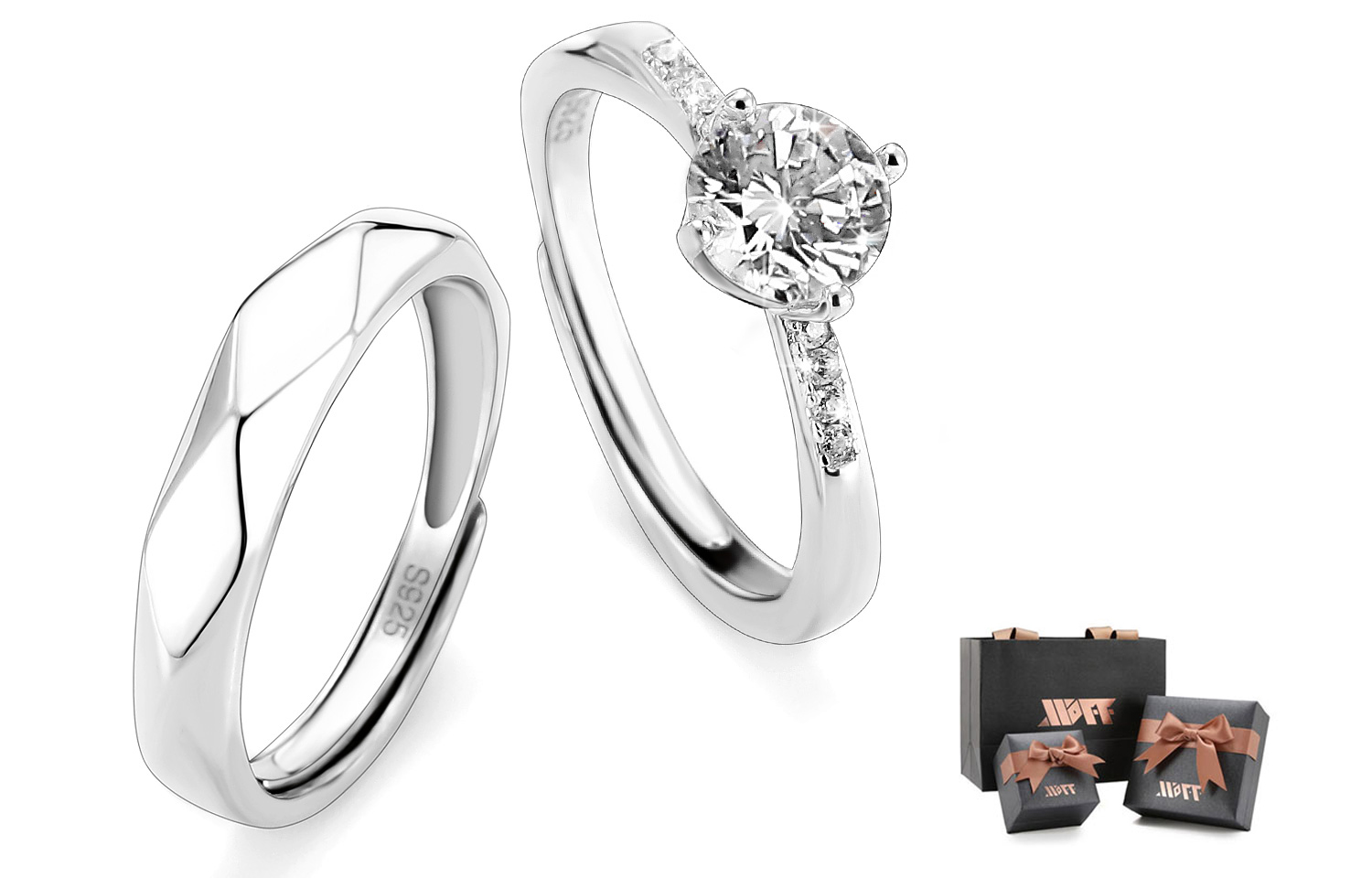 

XXOFF Кольцо из стерлингового серебра 925 пробы Unisex Silver White