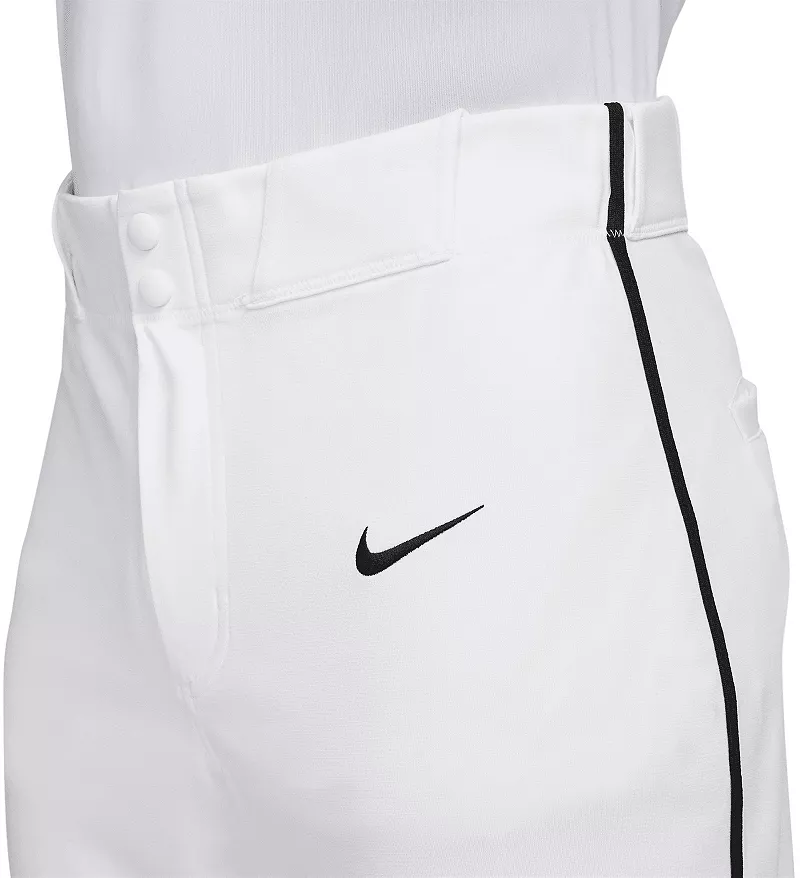 Мужские бейсбольные брюки Nike Vapor Select 2 с окантовкой, белый/черный — фото 2