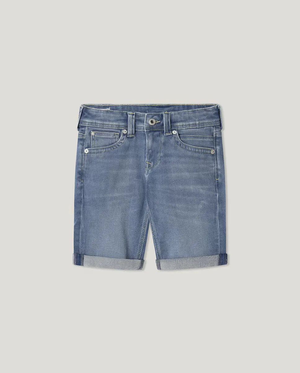 

Джинсовые шорты для мальчиков с потертым эффектом Pepe Jeans, синий