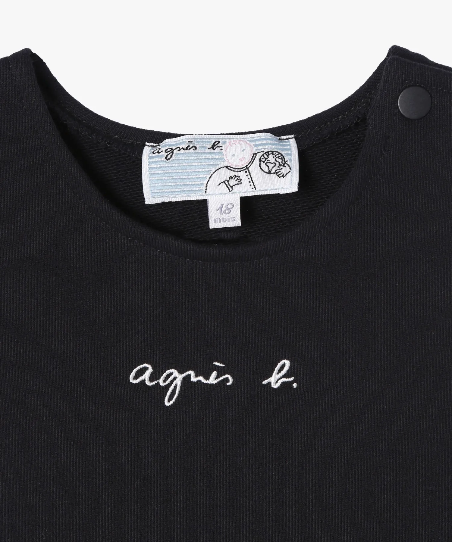 Детское платье без рукавов из хлопка agnes b. Baby Dress чёрное — фото 3