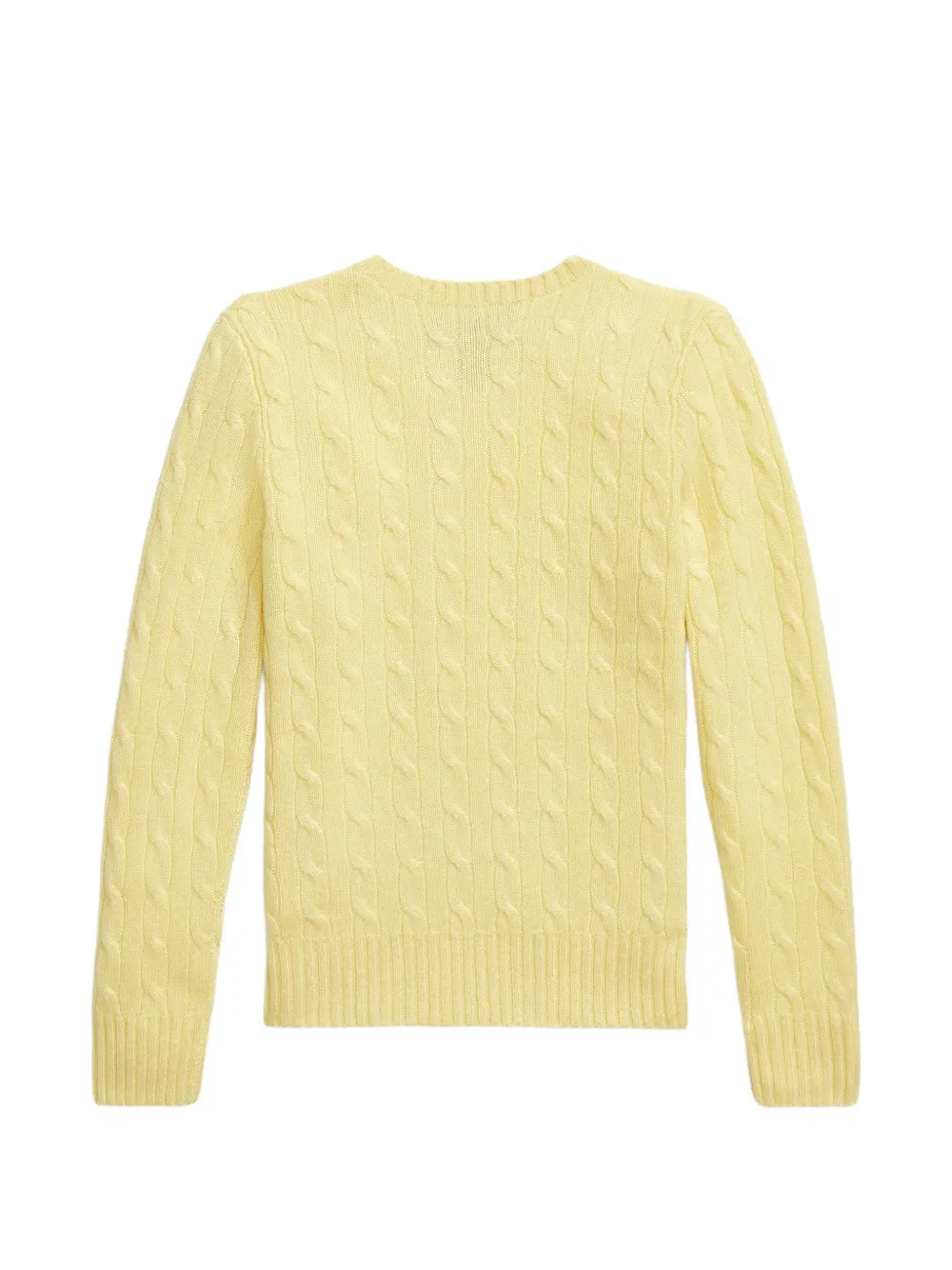 Свитер с круглым вырезом и косами Polo Ralph Lauren Kids, желтый — фото 2