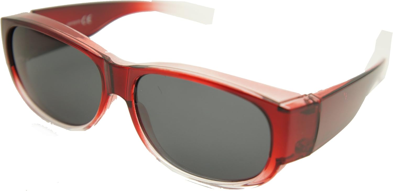 

Защитные накладки на линзы солнцезащитных очков Colorviper Fitover Lens Covers, надеваемые поверх линз поляризованных очков, модель St7659pl COLOR VIPER, Medium: Shiny Red Fade / Polarized Smoke Lenses