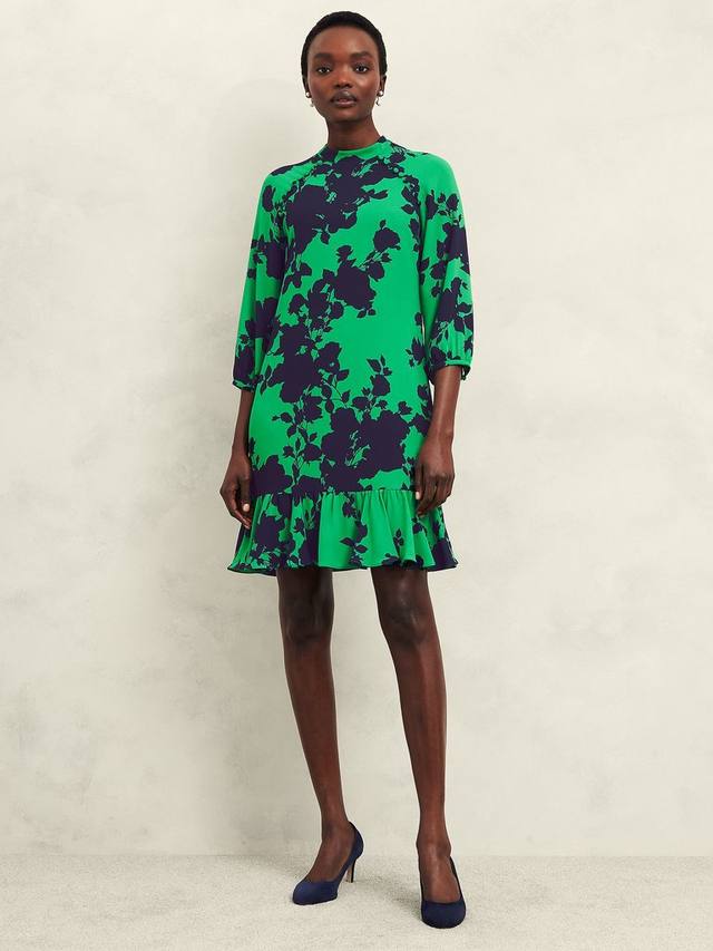 

Платье в цветочек из джорджии Hobbs, цвет Green/Navy