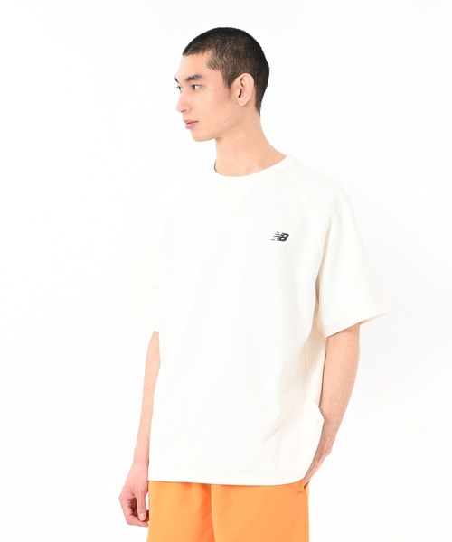 

Футболка с короткими рукавами New Balance, двусторонняя, кремовый