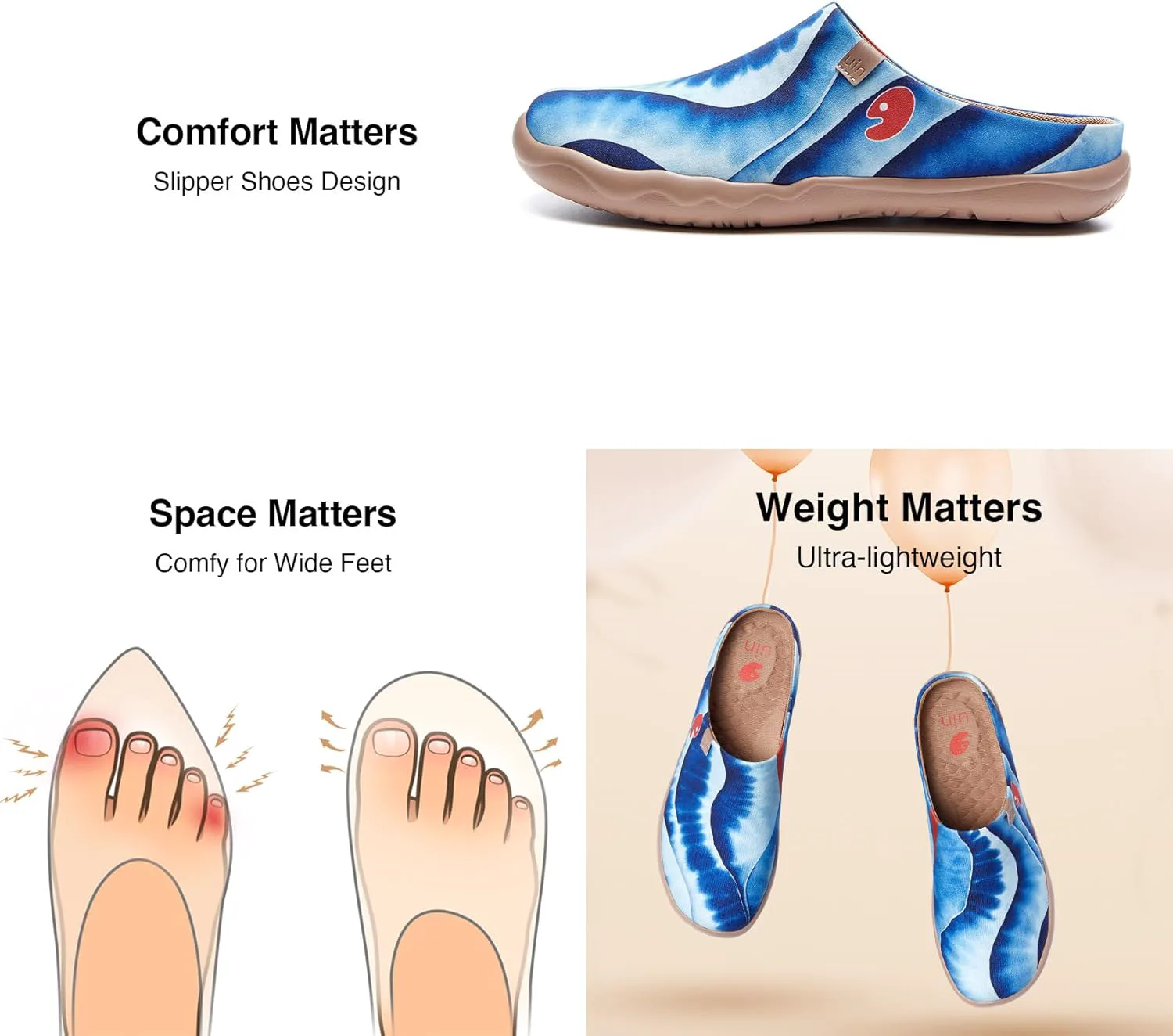 

Мужские мюли UIN, слипоны-лоферы, легкие мюли для ходьбы, повседневные кломпы, удобная домашняя обувь, слипоны с художественной росписью, туристические туфли Malaga Marine World, индиго