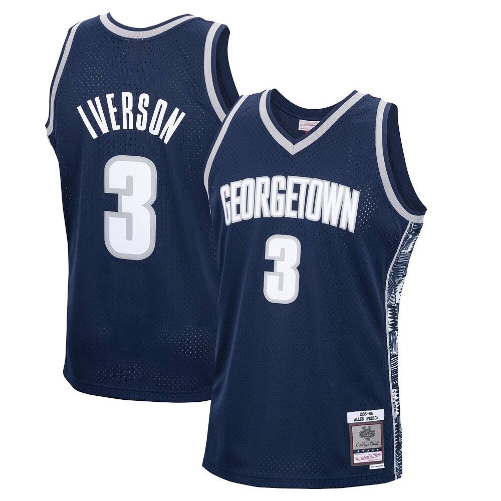 

Мужская футболка Mitchell & Ness Allen Iverson Navy Georgetown Hoyas 1995-96 Swingman Replica Джерси, цвет Grg Navy