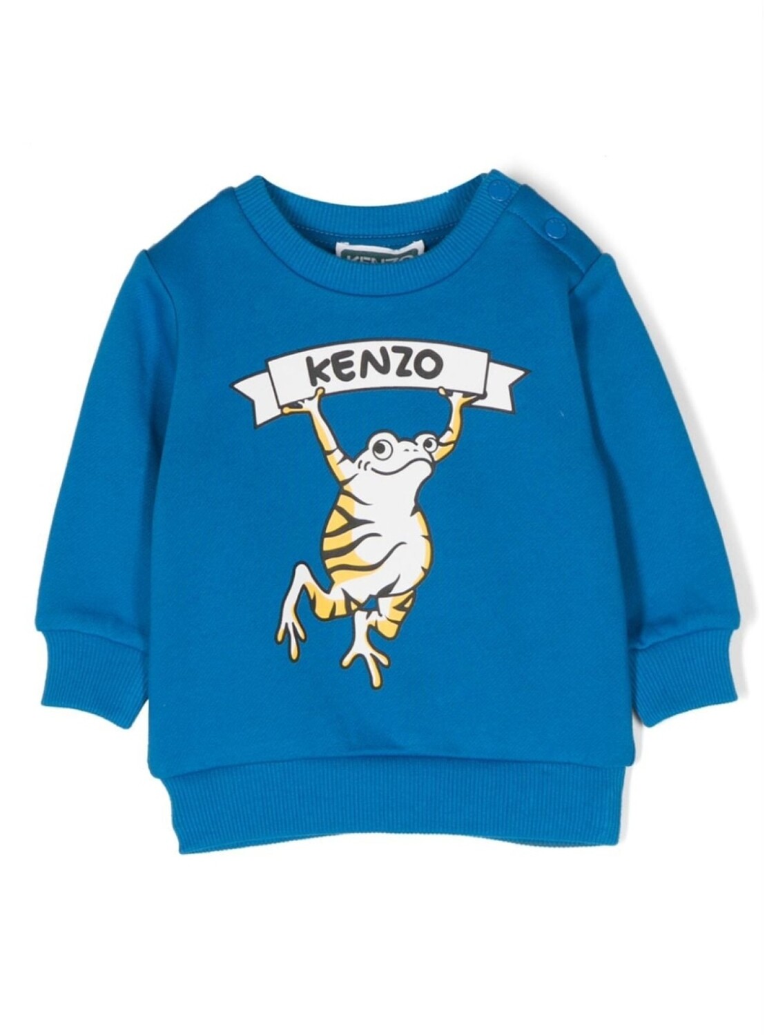 

Kenzo Kids толстовка с круглым вырезом и логотипом, синий