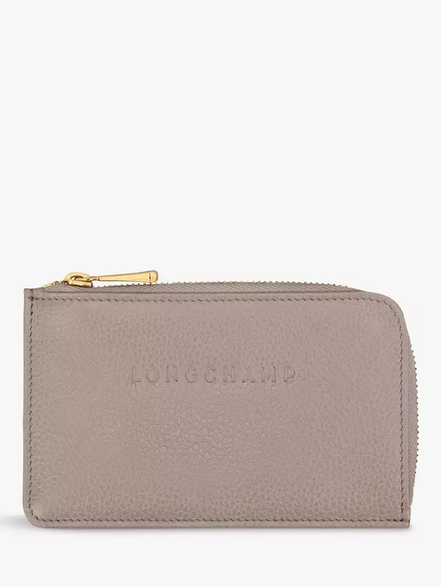 

Картхолдер Longchamp Le Foulonné Zipped Leather, цвет turtledove