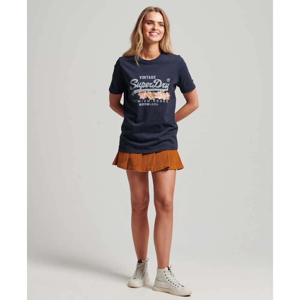 Футболка Superdry Vintage Vl Prem G Floral T-shirt, синий — фото 4