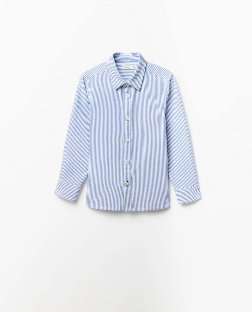 

Рубашка в полоску оксфорд Sfera, светло-голубой