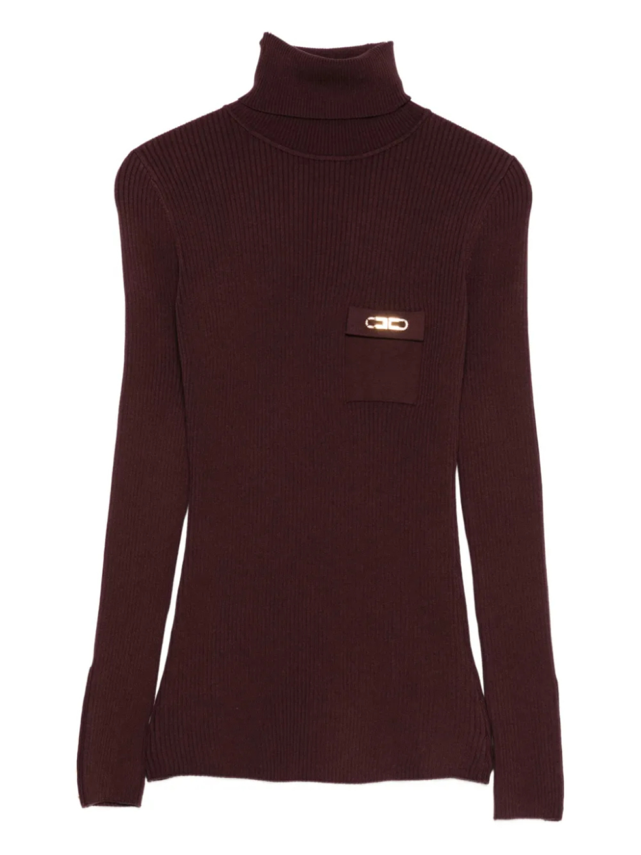 

Топ Elisabetta Franchi с ребристым воротником, фиолетовый