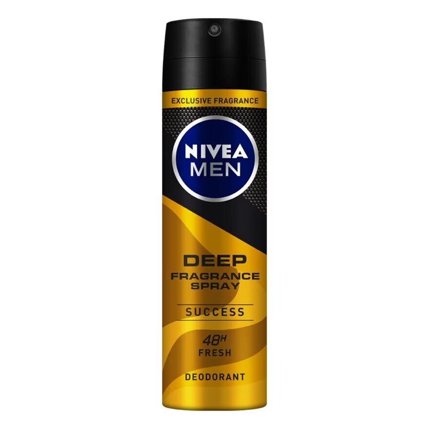 

Nivea Мужской спрей Deep Fragrance Success 150 мл. สเปรย์ลดเหงื่อ и, Black