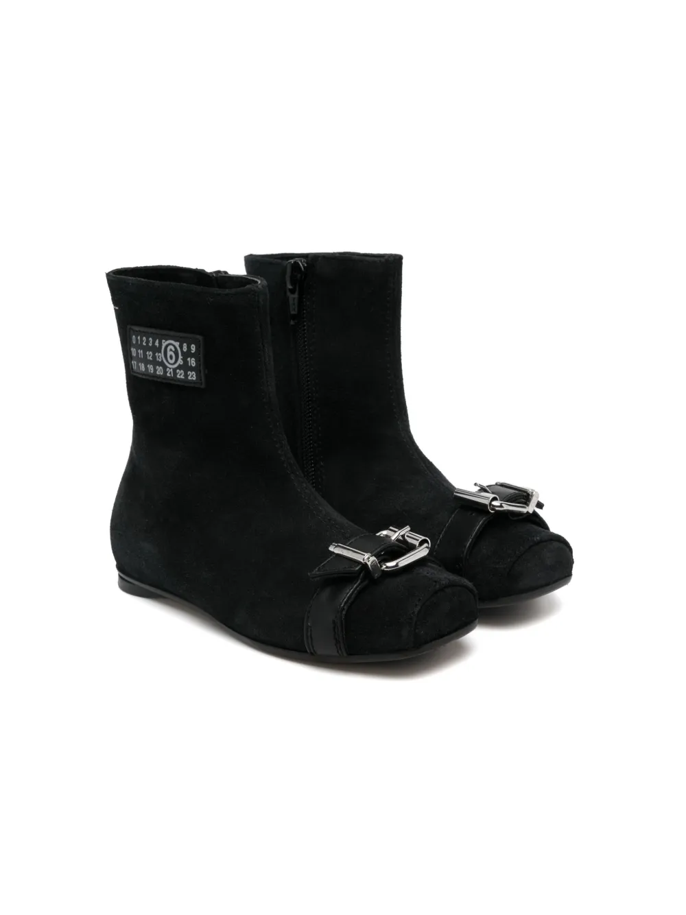 

Ботинки с пряжкой MM6 Maison Margiela Kids, черный