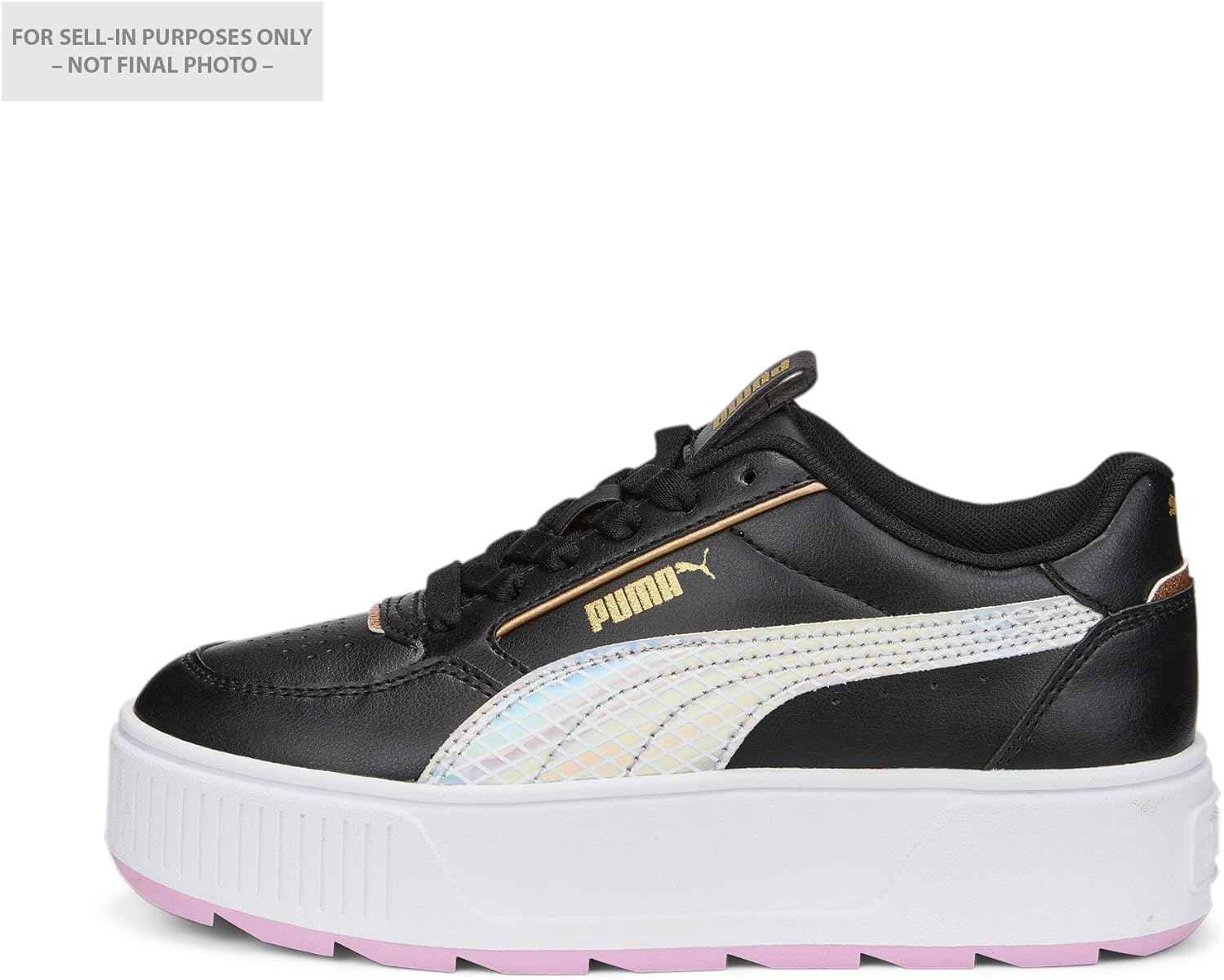 Детские кроссовки Puma Unisex-Child 39074902, Mermaid Black-white-silver — фото 2