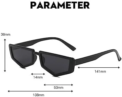 

Винтажные прямоугольные солнцезащитные очки для женщин, ретро-очки в маленькой оправе, многоугольные, красно-черные, с защитой от УФ-излучения UV400 MTZJH, Red Pink