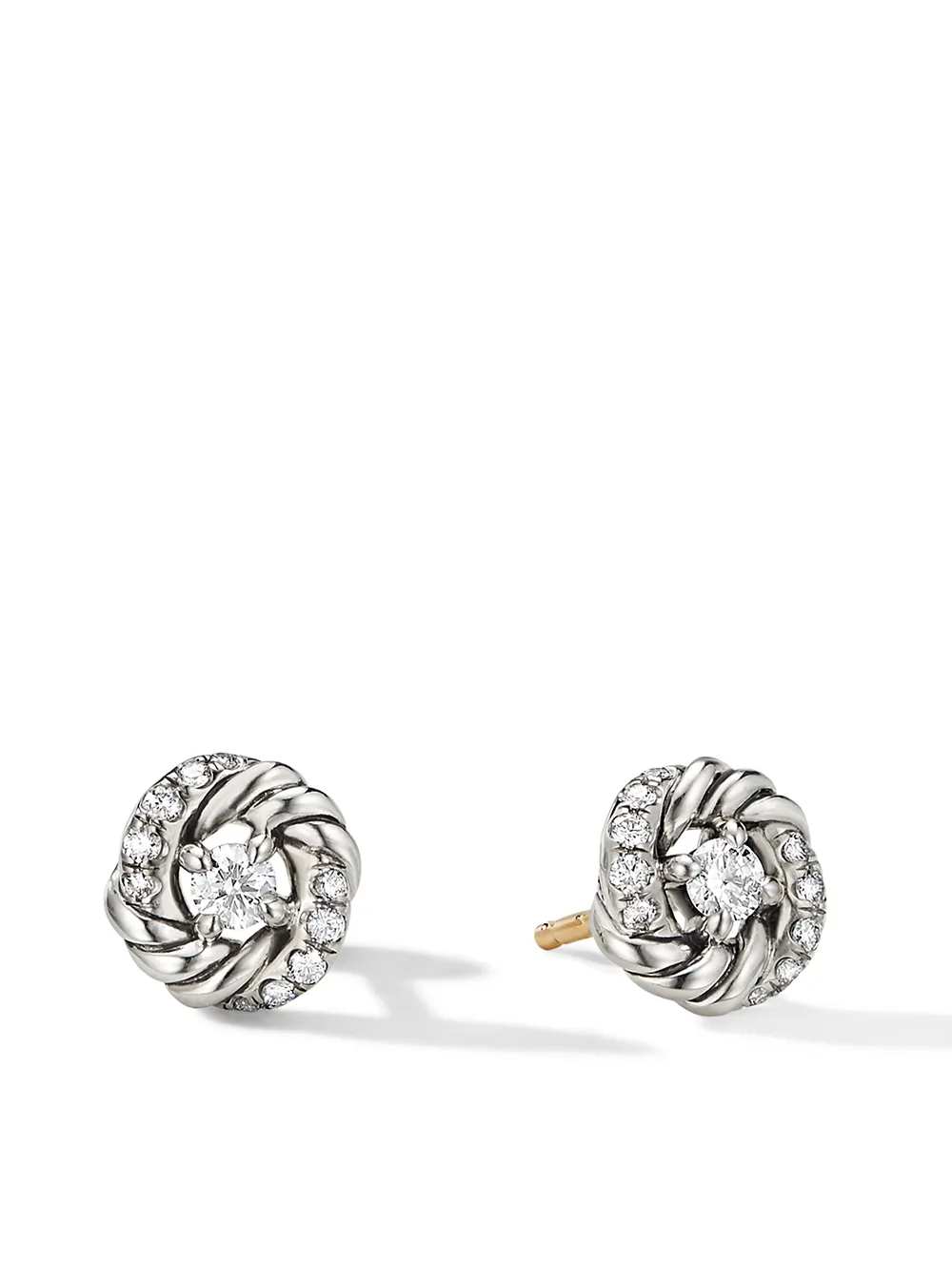 

Серебряные серьги-гвоздики Petite Infinity с бриллиантами (7.8 мм) David Yurman, серебяный