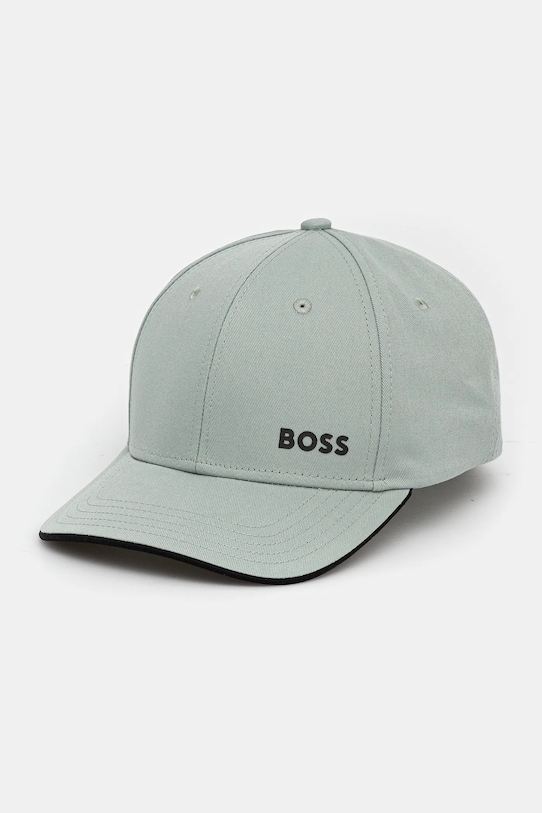 

Хлопковая бейсболка cap-bold BOSS Green, бирюзовый