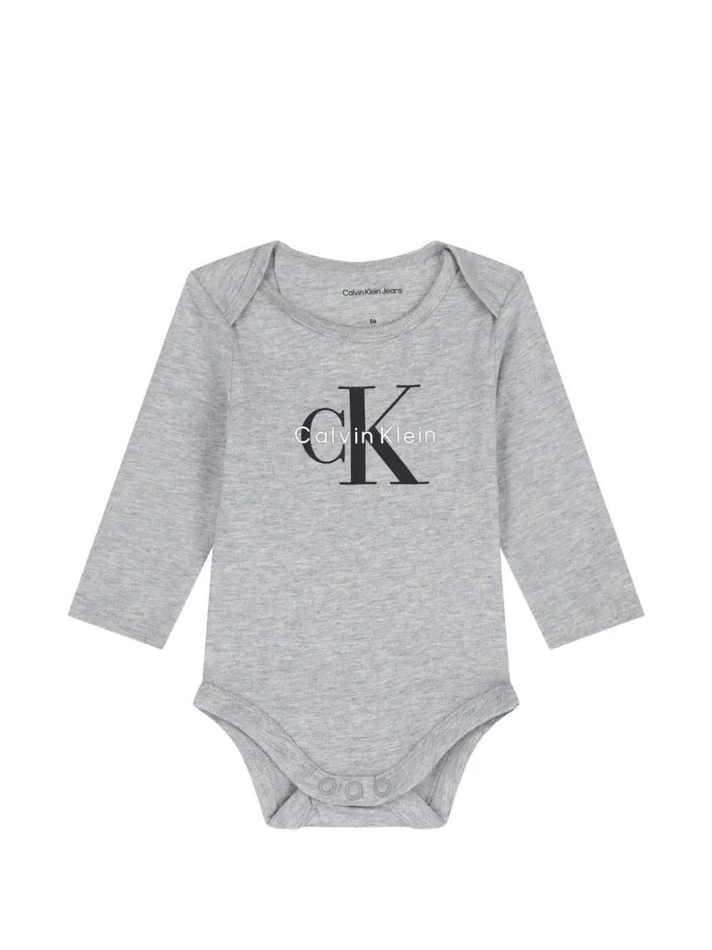 Комплект комбинезона с логотипом для новорожденного Calvin Klein Kids, серый — фото 3