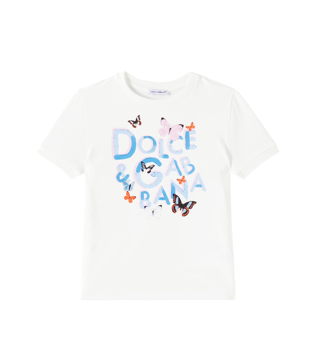 

Футболка из хлопка с принтом Dolce&Gabbana Kids, Bianco