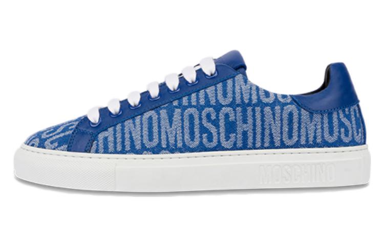

MOSCHINO Низкие джинсовые кроссовки для скейтбординга, синие, мужские