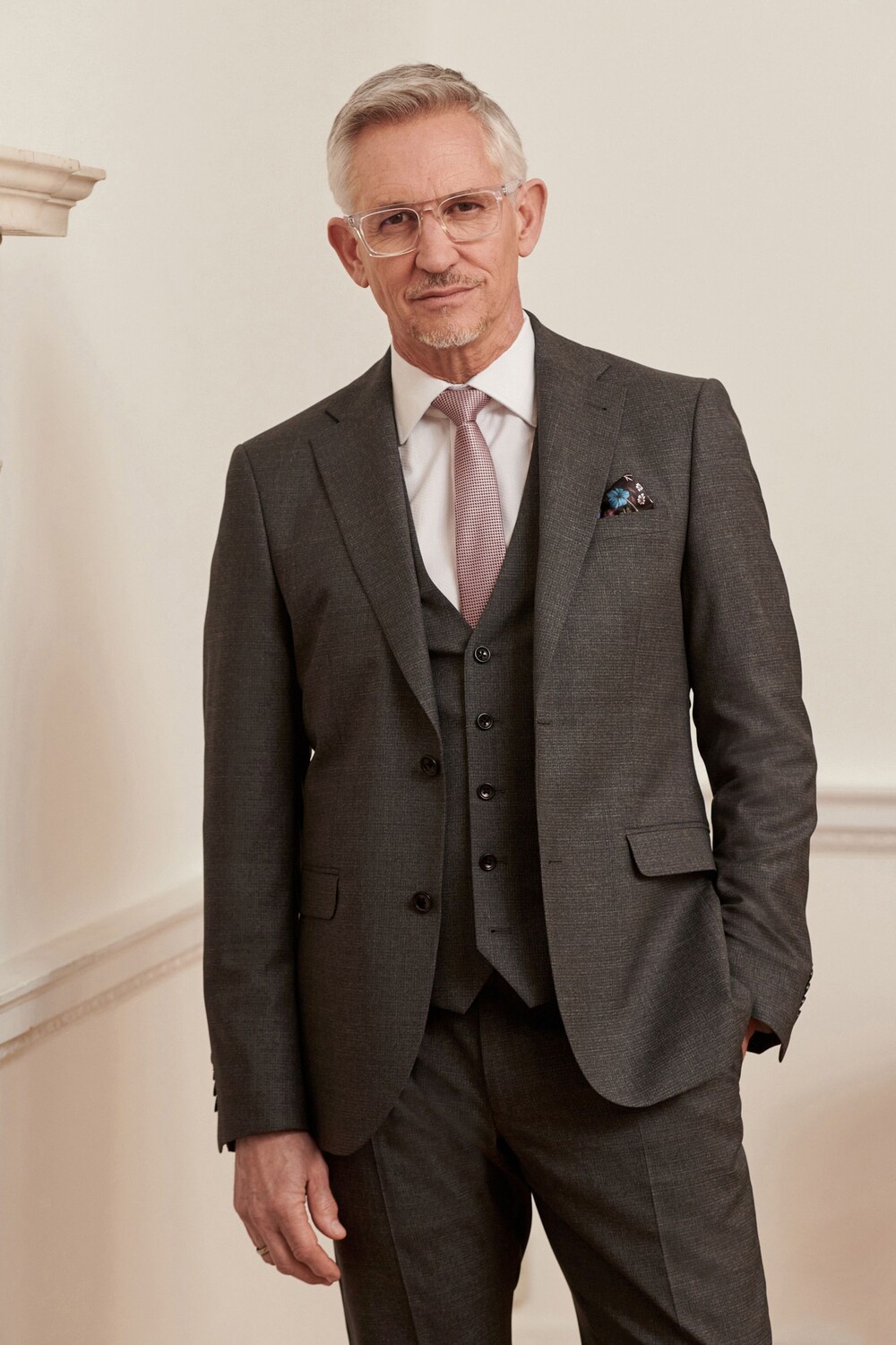

Пиджак Signature Cerruti Sharkskin из 100% шерсти Next, серый