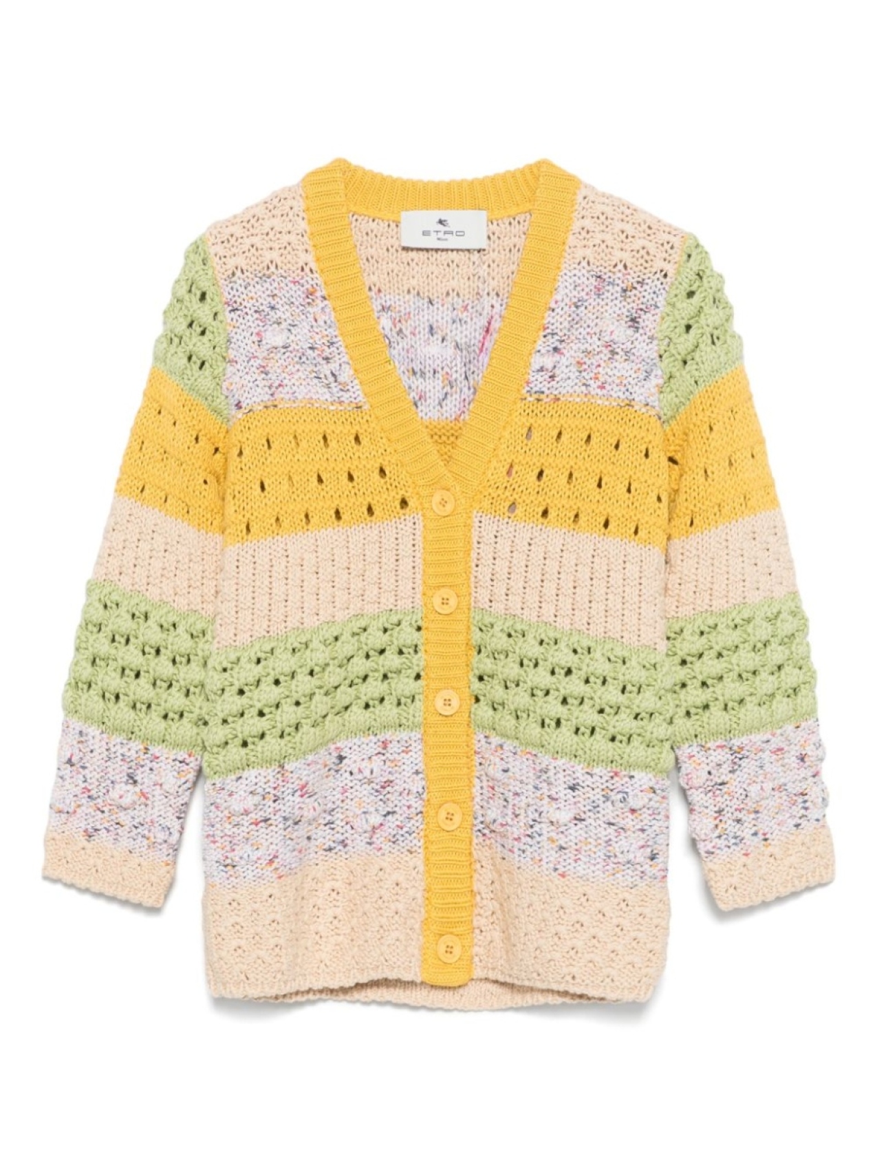 

ETRO KIDS кардиган рыхлой вязки, желтый