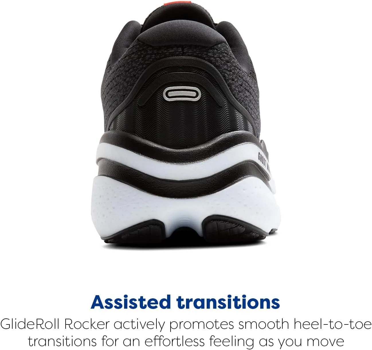 Мужские кроссовки Brooks Ghost Max 2, белый/черный/красный — фото 3