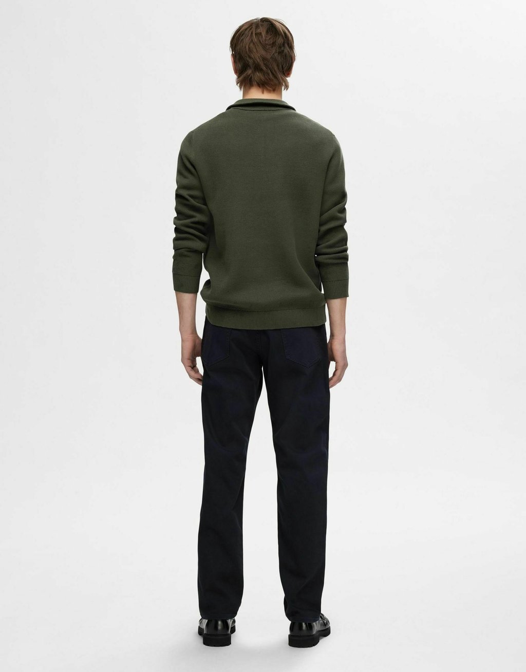 

Джемпер SLHDANE STRUCTURE HALF ZIP Selected Homme, темно-зеленый