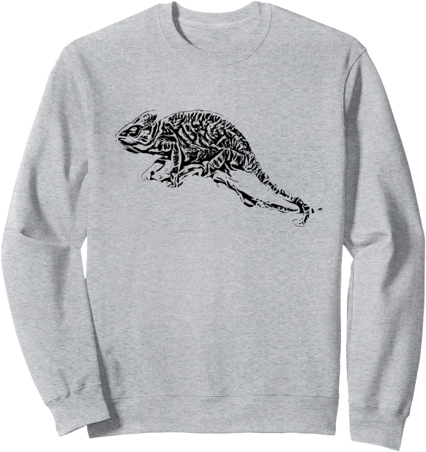 

Толстовка с изображением хамелеона, рептилии, ящерицы, террариума, серая (серый меланж), размер S Chameleon - Reptile Lizard Gift For Christmas Or Birthday