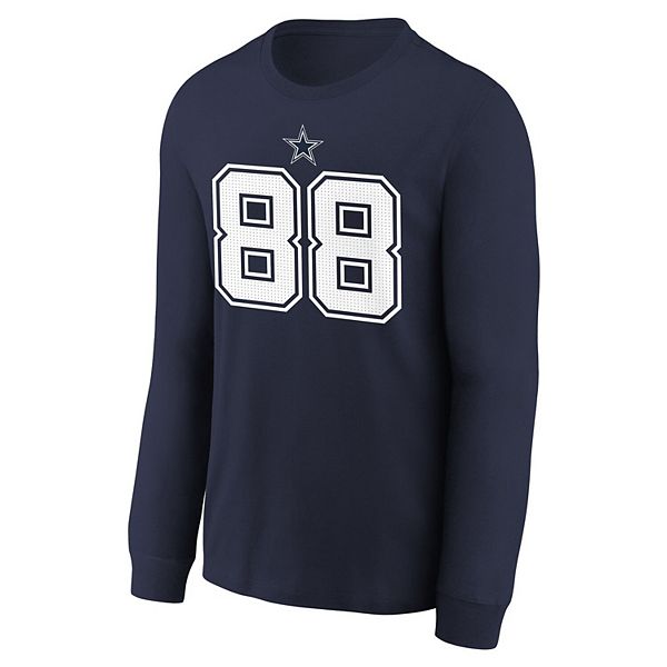 Футболка с длинным рукавом Youth Ceedee Lamb Navy Dallas Cowboys с именем и номером игрока Nike — фото 3