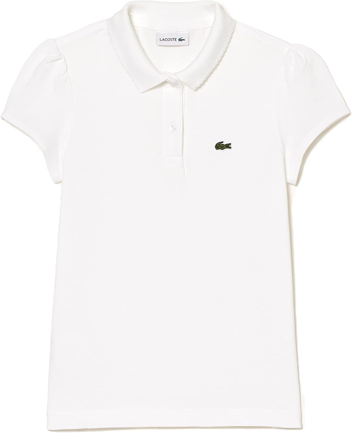 

Lacoste Girls Classic Short Sleeve Piqué Polo Shirt, White