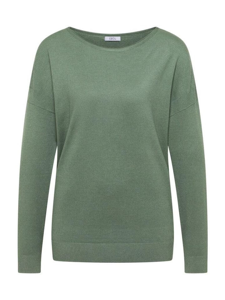 

Cecil Свитер меланжевого цвета «хайлендский зеленый»