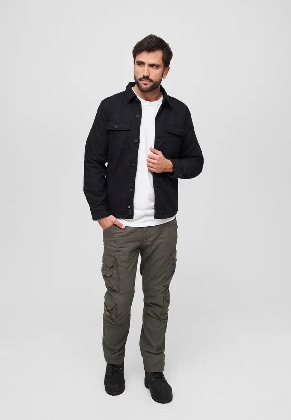 Куртка легкая Brandit Lumberjacket, черный — фото 2