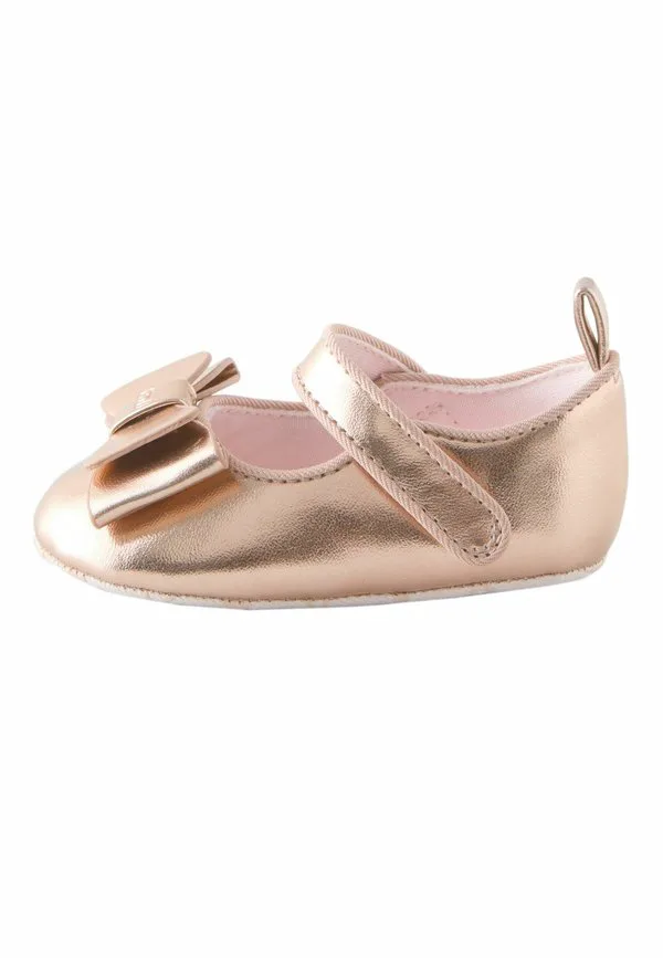 Детские туфли-мэри-джейн стандартного кроя с бантом Baker By Ted Baker, Rose Gold-Coloured