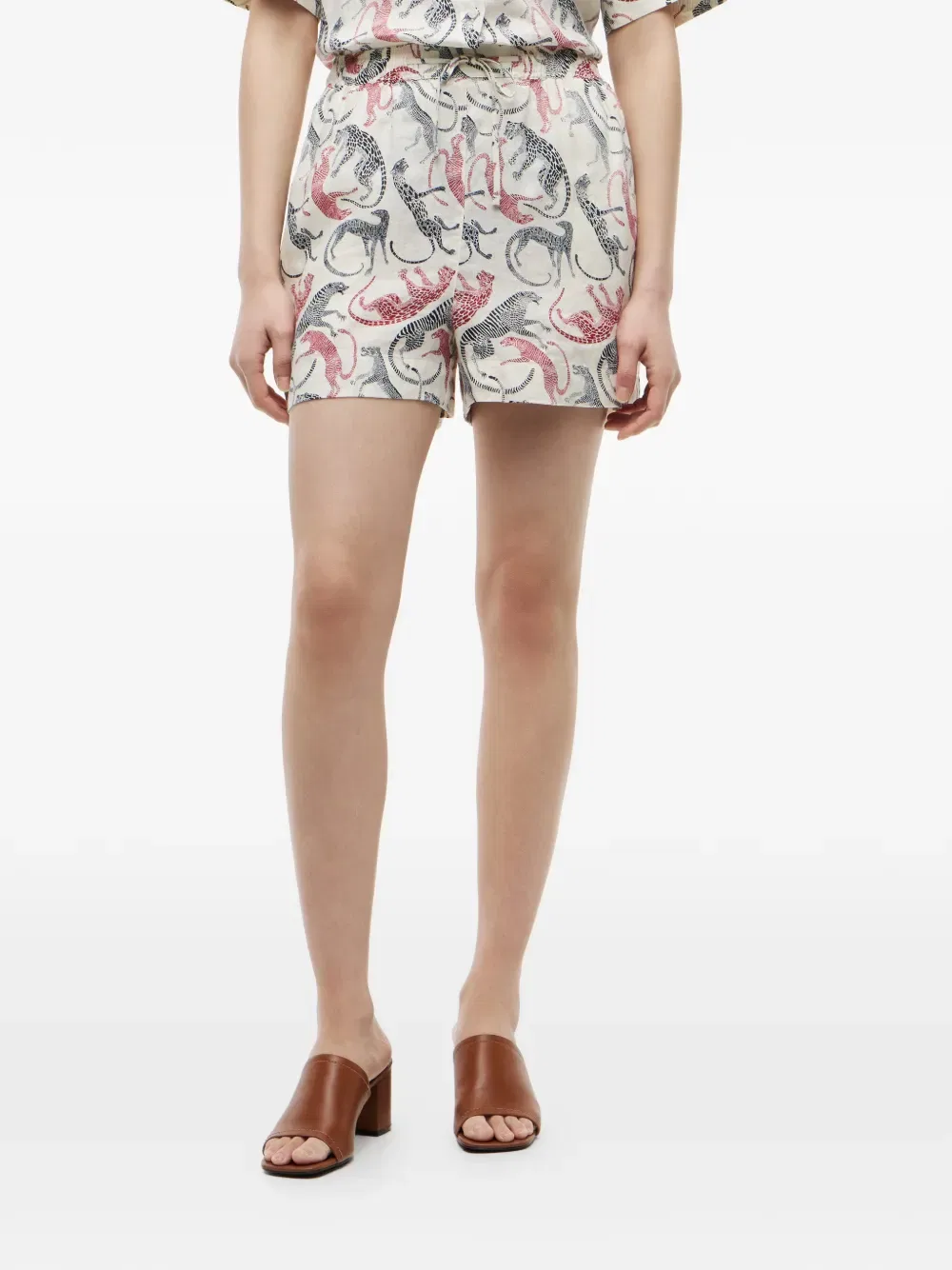Шорты на завязках с животным принтом Tommy Hilfiger, белый — фото 3