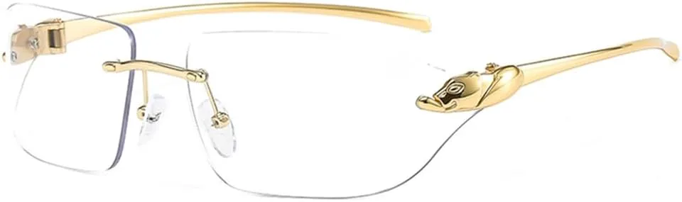 

Солнцезащитные очки без оправы с небольшим леопардовым принтом для женщин и мужчин, градиентные солнцезащитные очки из сплава UV400, M1506 Generic, M-1513