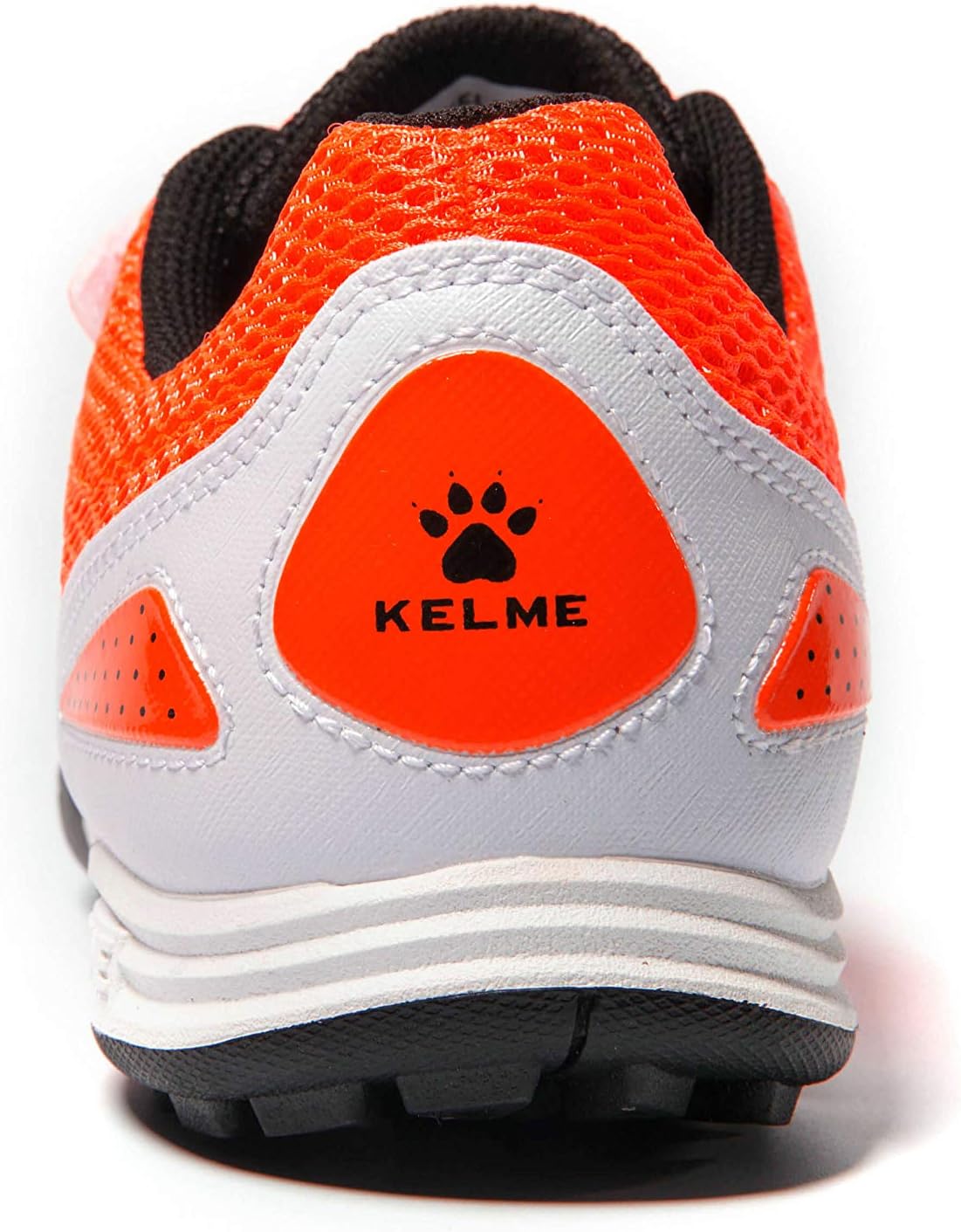 Футбольные бутсы KELME без шнурков для детей и подростков - футзал или футбольная обувь для игры на траве для мальчиков и девочек - футбольные бутсы на липучке для игры в помещении или на улице, оранжевый — фото 3