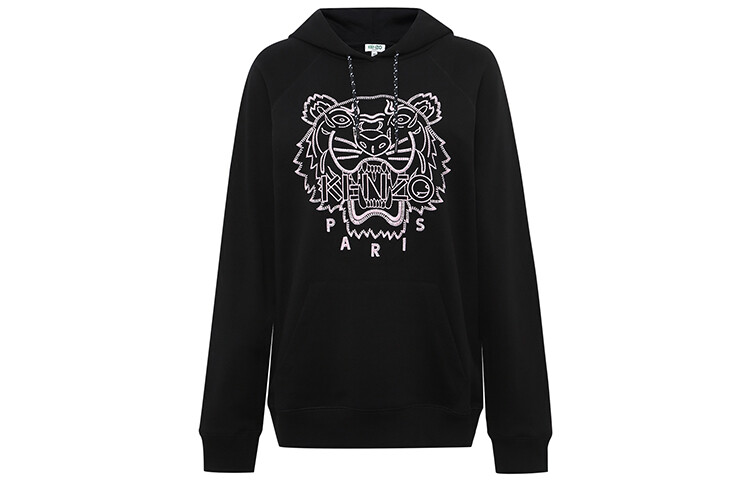 

Толстовка женская Kenzo Paris с капюшоном, черный / белый
