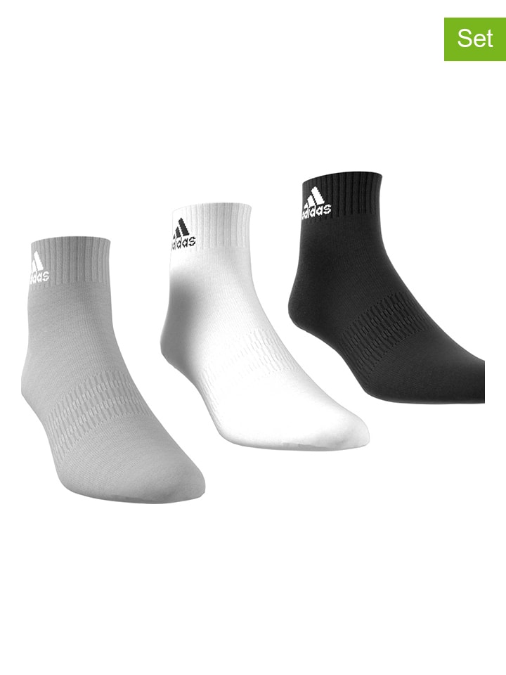 

Adidas Набор из 3 носков черного, белого и серого цвета
