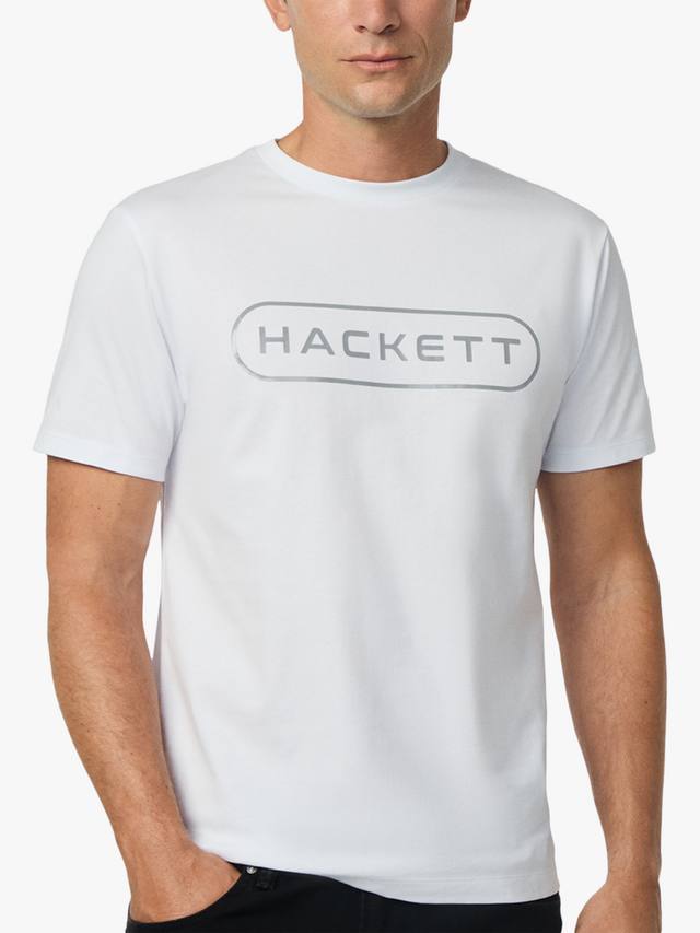 

Спортивная хлопковая футболка с коротким рукавом Hackett London, Optic White