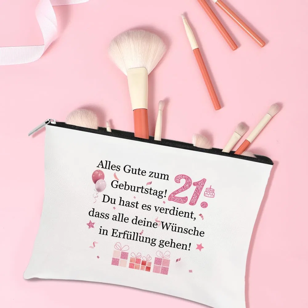 Женская косметичка из льна, 23 x 19 см Rrigeten, Cosmetic Bag-21St Birthday Gift — фото 4