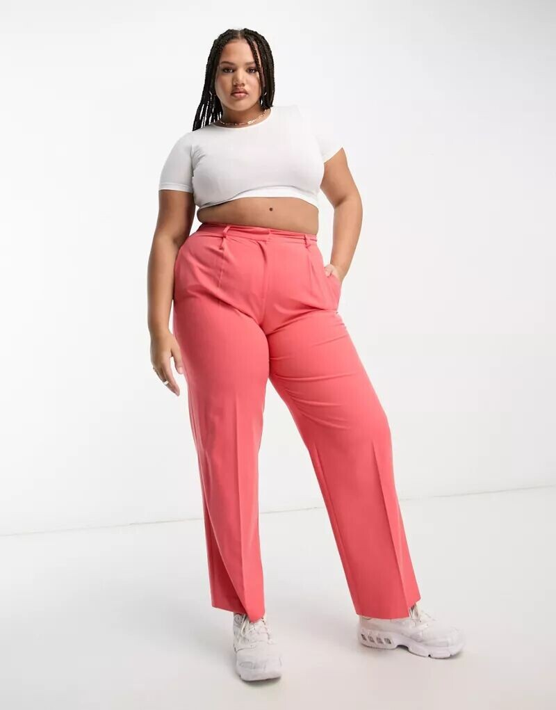 

Коралловые брюки свободного кроя для мальчика ASOS Curve Everyday