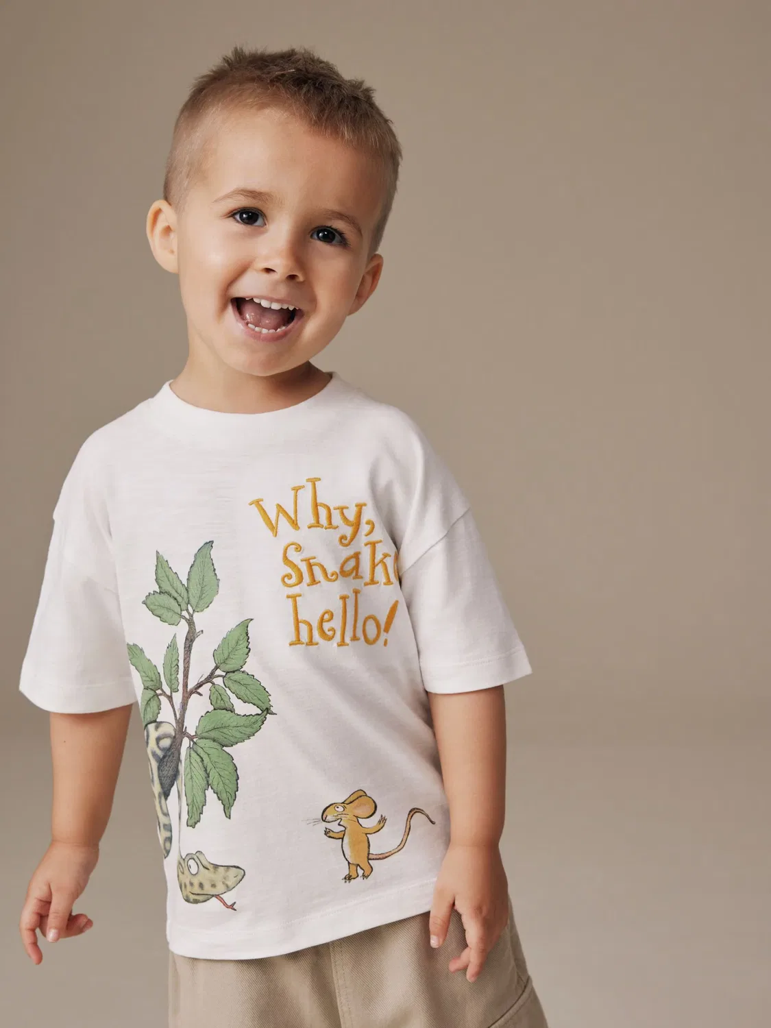 Футболка 'Gruffalo' Next, Light Beige — фото 4
